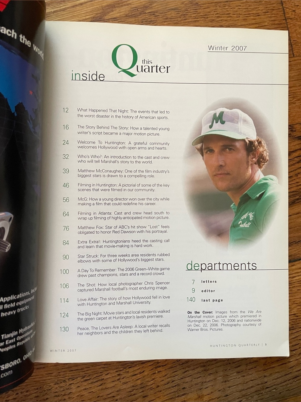 VINTAGE HUNTINGTON QUARTERLY Winter 2007 Magazine Signed By Coach Jack Lengyel - Picture 2 of 10